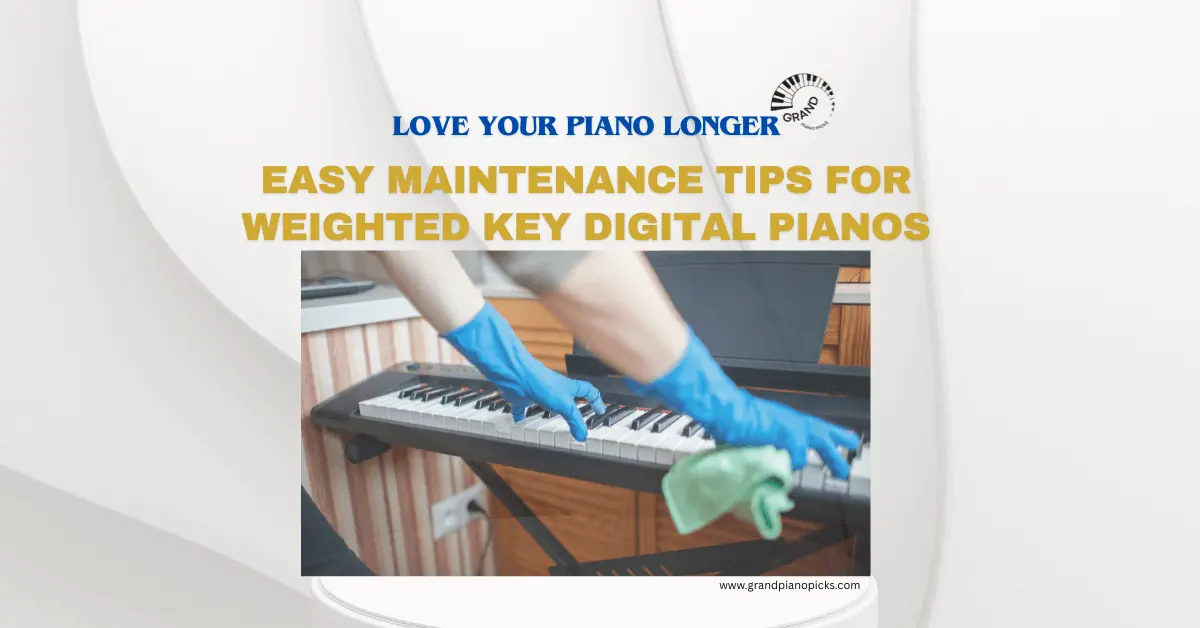 Maintaining a weighted key digital piano for long-lasting performance